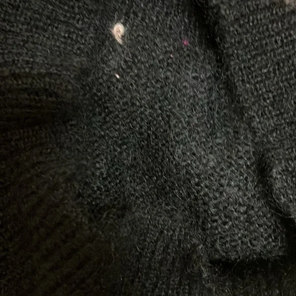 Vintage K-Factory by Rob Paynter Black Sweater with pink roses One Size - Picture 8 of 9